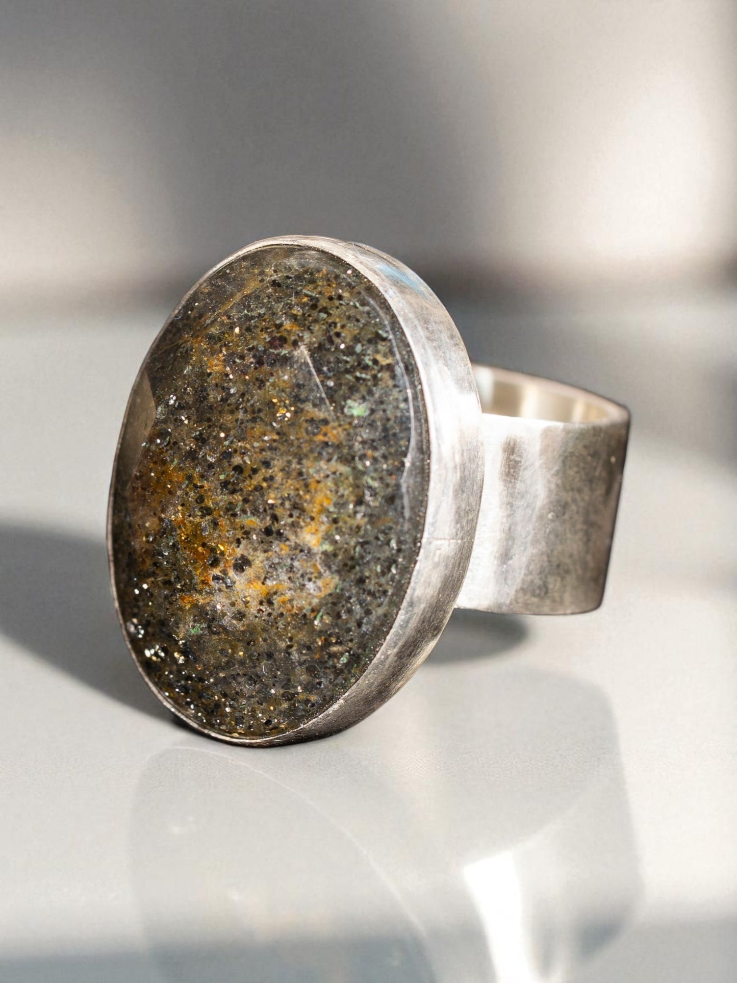 Oval Goldstone Ring