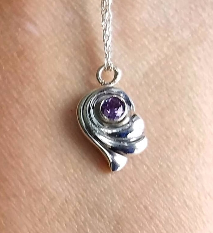 Amethyst Swirl Pendant